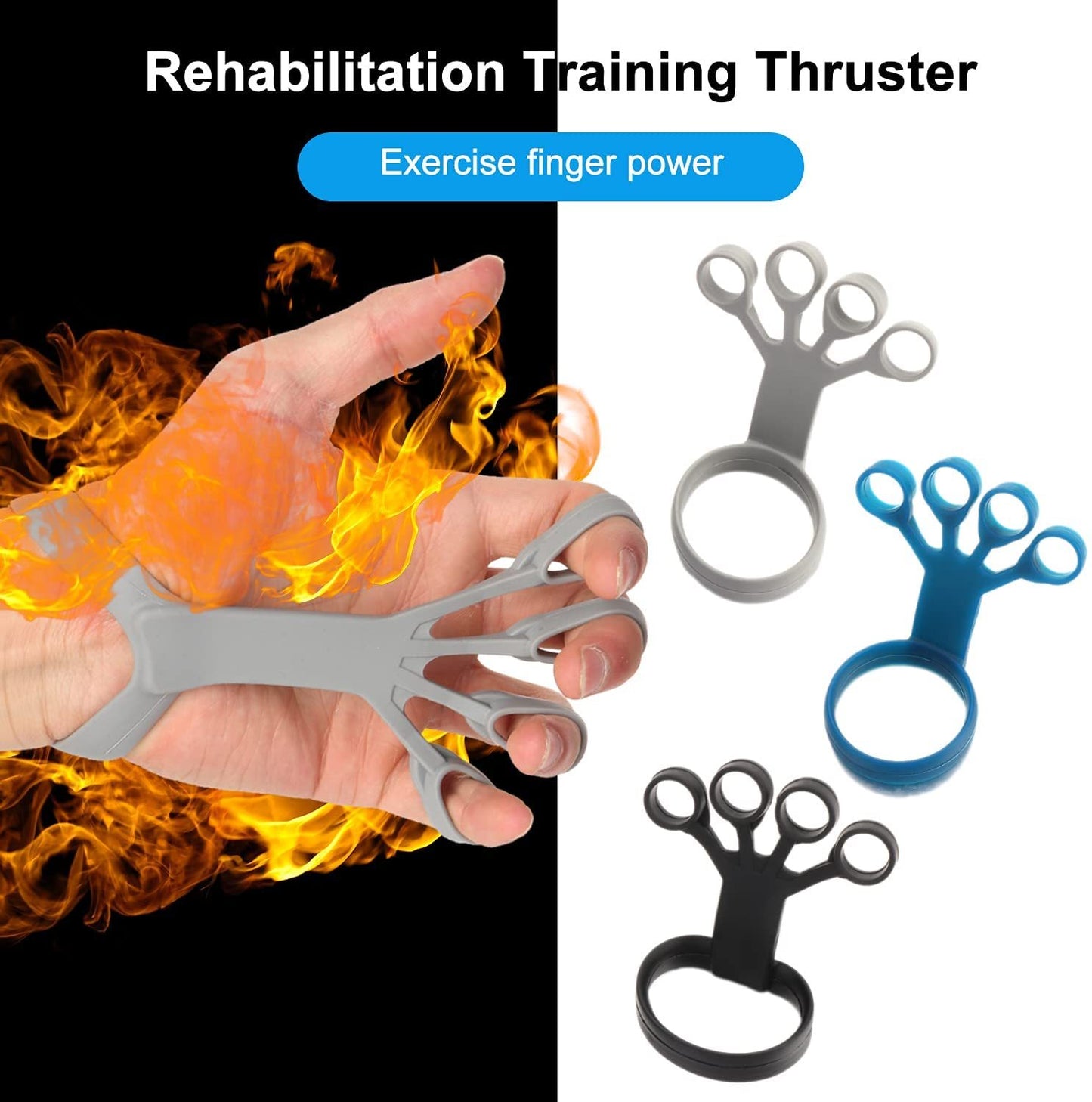 Silicone Grip Device Finger Exercise Stretcher Arthritis Hand Grip Trainer Strengthen Rehabilitation Training